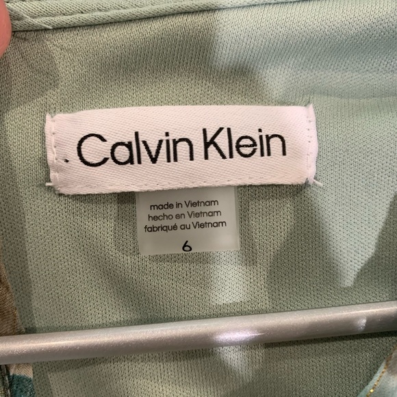 Calvin Klein Lurex Chiffon Floral Print Sleeveless Tiered Maxi Dress NWT - Picture 8 of 10